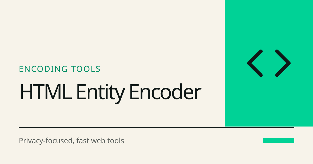 HTML Entity Encoder & Decoder | Terkip