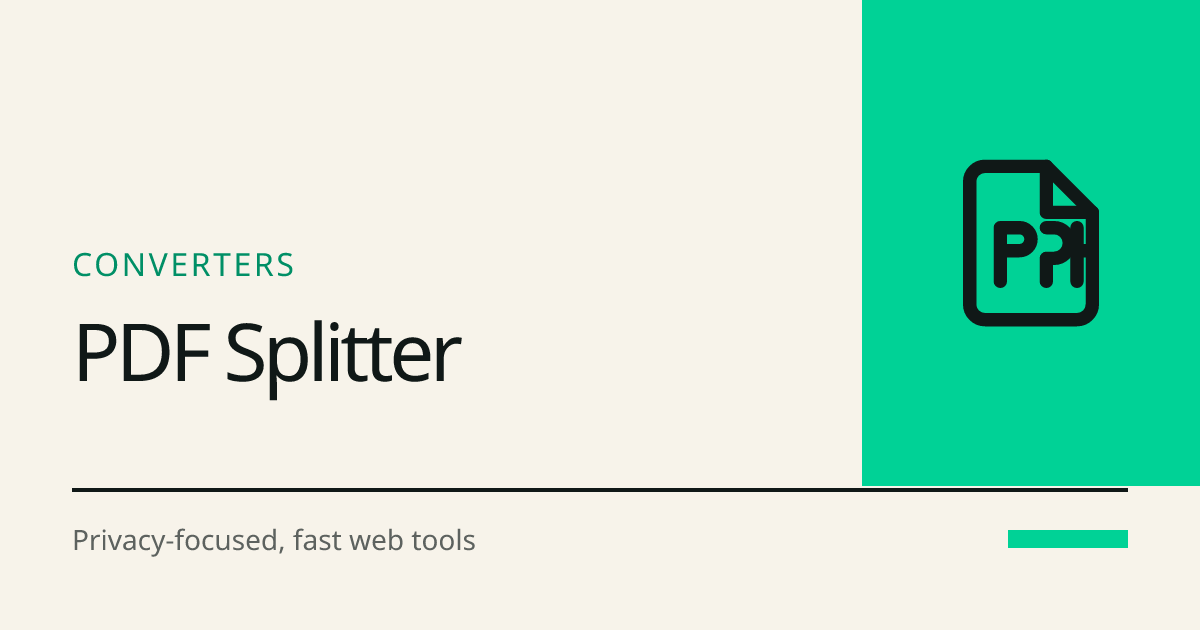 PDF Splitter (Extract Pages and Ranges) | Terkip