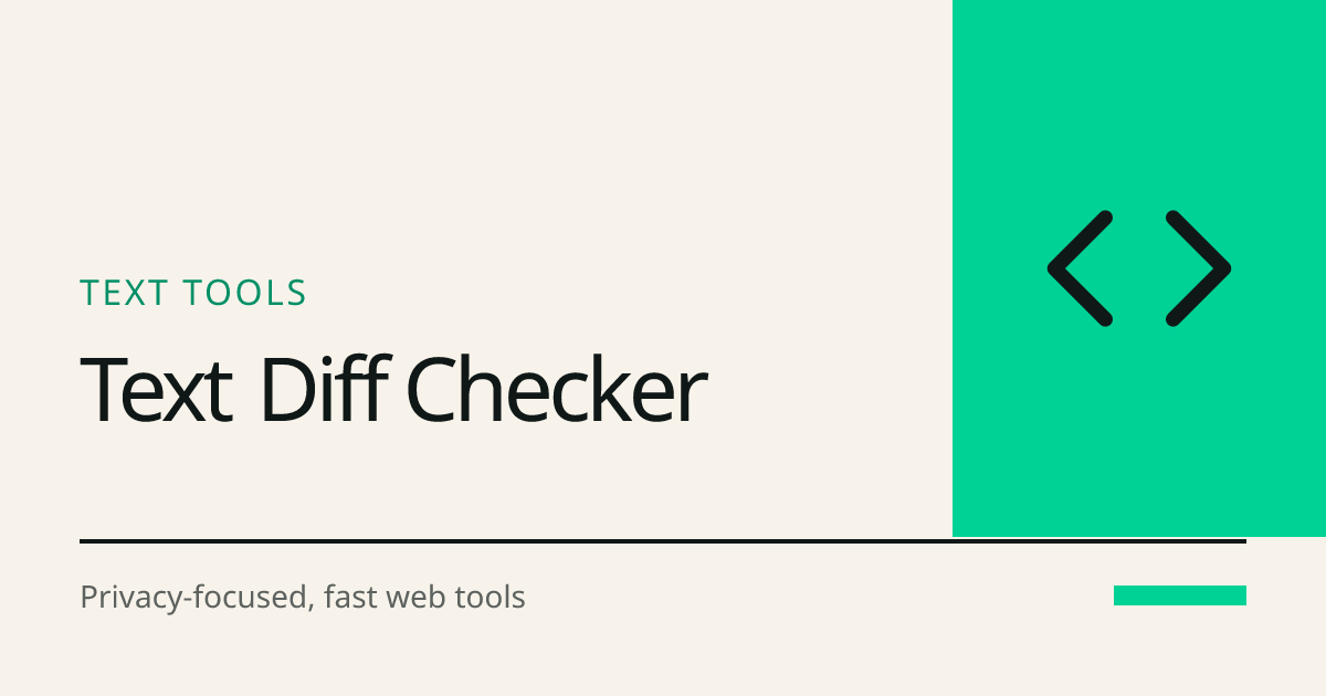 Text Diff Checker (Line-by-Line Compare) | Terkip